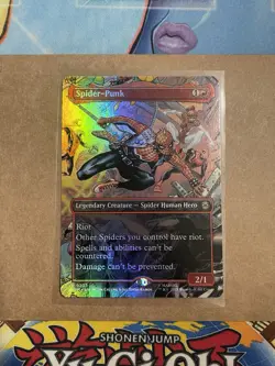Mtg Spider-Man Spider Punk Rare 0207 Rare Borderless NM Card - Image 2