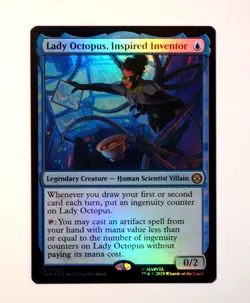 Spider-Man Magic the Gathering Lady Octopus, Inspired Inventor Rare Foil Card - Image 1