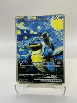 Blastoise Van Gogh Gold Metal Pokemon Card-Collectible Gift Display！ NICE - Image 1