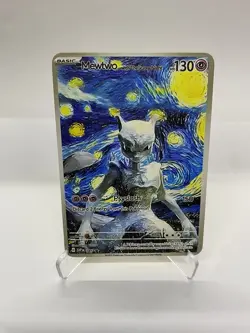 Mewtwo Van Gogh Gold Metal Pokemon Card-Collectible Gift Display！ Christmas NICE - Image 2