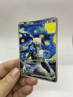 Mewtwo Van Gogh Gold Metal Pokemon Card-Collectible Gift Display！ Christmas NICE - Image 3