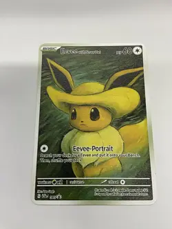 Eevee Van Gogh Gold Metal Pokemon Card-Collectible Gift Display Christmas NICE - Image 3