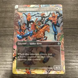 Web-Warriors (Borderless) Marvel's Spider-Man Foil Magic The Gathering MTG - Image 1