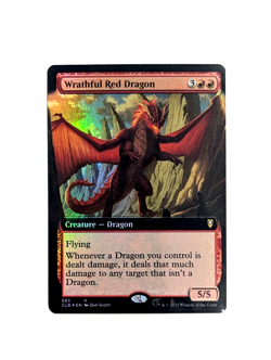 Wrathful Red Dragon R 585 Extended Art FOIL MTG Battle for Baulder's Gate CLB EN - Image 1
