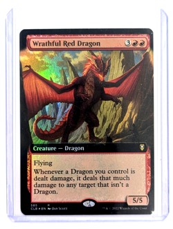 Wrathful Red Dragon R 585 Extended Art FOIL MTG Battle for Baulder's Gate CLB EN - Image 3
