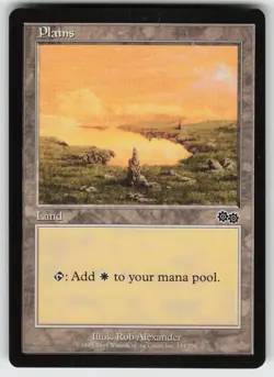Plains L Urza's Saga 334 MTG - Image 1