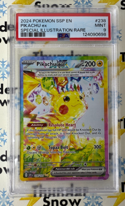 ⚡❄ 2024 Pokemon Surging Sparks #238 Pikachu ex SIR PSA 10 - Image 1