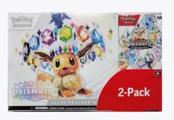 Pokemon Prismatic Evolutions Elite Trainer Box and Booster Bundle Costco 2-Pack - Image 1