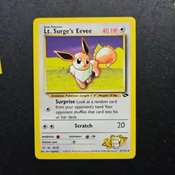 Pokemon Lt. Surge's Eevee - WOTC Gym Challenge Uncommon 51/132 Unlimited 2000 - Image 1