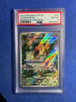 Pokemon 2023 SVP en Obsidian Flames ETB Charmander 044 PSA 10 - Image 1
