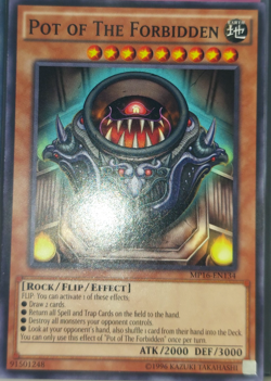 Yugioh Pot of the Forbidden MP16-EN134 Trading Card Game TCG - Image 1
