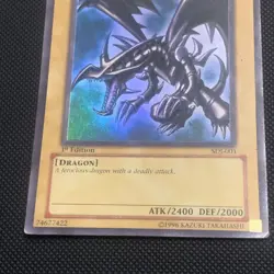 MP Yugioh Red-Eyes Black Dragon SDJ-001 1st Edition Holo Rare Yu-Gi-Oh! - Image 4