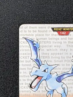 Aerodactyl 142 Pokemon Card Carddass 1996 RED BANDAI Nintendo Japanese Japan - Image 3