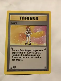 Pokemon TCG Lass Gore Base Set 75/102 German Card First 1st Edition - Image 1
