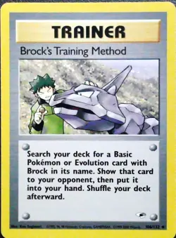 Brock's Training Method 106/132 Pokemon Gym Heroes Card - Image 1