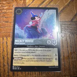 Disney Lorcana TCG Ursula's Return Mickey Mouse Playful Sorcerer Card 187/204 - Image 1