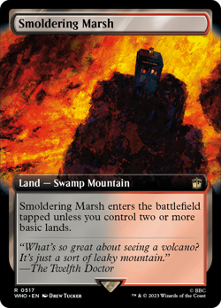 Smoldering Marsh (Extended Art) Doctor Who NM Land Rare MAGIC MTG CARD ABUGames - Image 1