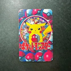 S2040 Pikachu Ace of Diamonds Pokemon Televi-kun Vintage Poker Playing Card 1998 - Image 2