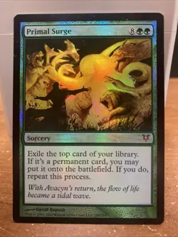Primal Surge - Foil English MTG Avacyn Restored Lightly Played LP - Image 1