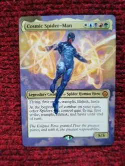 Cosmic Spider-Man MTG Marvel's Spider-Man Hand Painted Extended Full Altered Art - Image 2