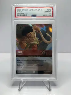 Disney Lorcana ✨ Maui Hero To All Enchanted ✨ #212 PSA 10 Gem Mint - Image 1