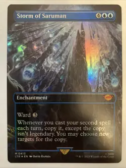 MTG - LTR Tales of Middle Earth- Storm of Saruman 413 Borderless Foil NM/M - Image 1