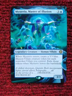 Mysterio, Master of Illusion #37 MTG Marvels Spider-Man Hand Painted Altered Art - Image 2