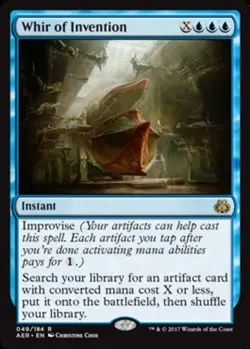 Moderate Play, English MTG Regular Whir of Invention Aether Revolt Magic the Gat - Image 1
