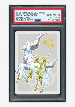 Pokemon PSA10 AUTO10 Spare Card Rosa La Barbera Signed 2019 Old Maid Japanese - Image 1