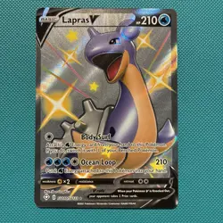 Pokemon TCG Lapras V Shining Fates SV110/SV122 Holo Shiny Vault Rare Full Art - Image 1