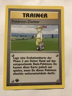 Pokemon TCG 1st Edition German Pokemon Zuchter Breeder Trainer 76/102 NM RARE - Image 1