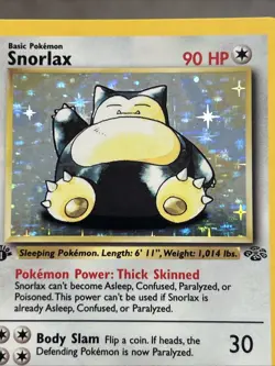 Pokemon TCG Snorlax Jungle 11/64 Holo Unlimited Holo Rare 1st Edition - Image 5