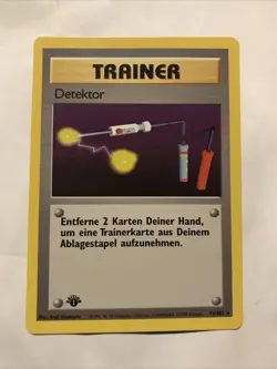 Pokemon TCG Item Finder DETEKTOR Base Set 74/102 GERMAN 1st Edition Rare - Image 1
