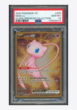 Pokemon PSA10 Mew ex Metal 2023 205/165 Ultra-Premium Collection MEW English - Image 1