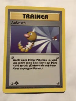 Scoop Up Pokemon TCG Trainer German Base Set 1st Edition (AUFWISCH) #78/102 - Image 1