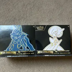 Pokemon Center Elite Trainer Box Mega Evolution Lucario Gardevoir ETB Torn Seal - Image 1