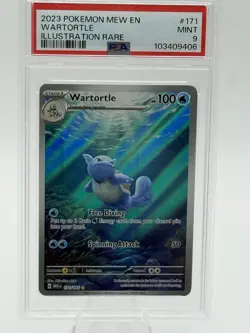 2023 POKEMON MEW EN-151 ILLUSTRATION RARE #171 WARTORTLE PSA 9 - Image 1