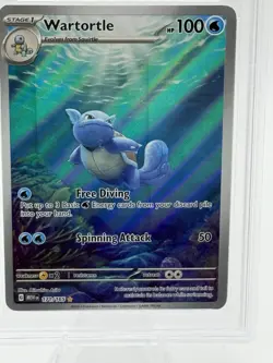 2023 POKEMON MEW EN-151 ILLUSTRATION RARE #171 WARTORTLE PSA 9 - Image 2