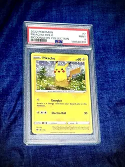 2022 POKEMON MCDONALD'S COLLECTION #7 PIKACHU-HOLO PSA 9 - Image 1