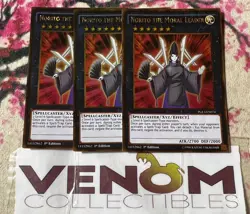 3x (M/NM) - Norito the Moral Leader - PGL3-EN074 - Gold Rare 1st Edition YuGiOh - Image 1