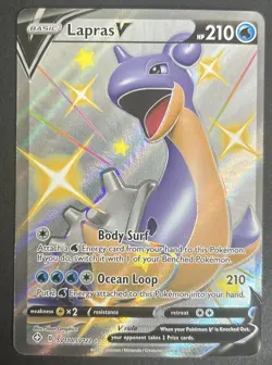 Lapras V SV110/SV122 Shining Fates Shiny Ultra Rare Pokemon TCG Card NM - Image 1