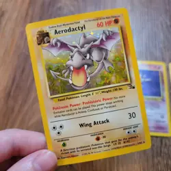 Vintage Lot of 3 Pokemon Cards Holo Rare Fossil WOTC - Image 2