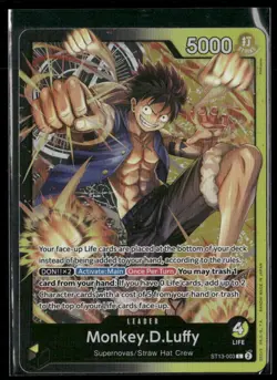 ONE PIECE Card Game TCG / Monkey.D.Luffy ST13-003 V.1 / Leader English NM- - Image 1