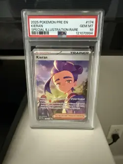 PSA 10 Pokemon TCG S&V Prismatic Evolutions Trainer Kieran Card 174/131 - Image 1