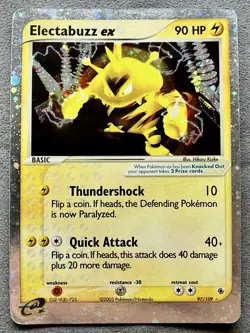 Pokemon TCG Electabuzz EX 97/109 Ruby and Sapphire Holo Card MP - Image 1