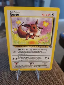 Eevee - 51/64 - Jungle - Unlimited - Pokemon Card - Vintage - NM/LP+ - Image 1