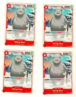Set Of 4 Hiking Bear OP08-010 Uncommon Two Legends One Piece Trading Card - Image 1