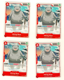 Set Of 4 Hiking Bear OP08-010 Uncommon Two Legends One Piece Trading Card - Image 3