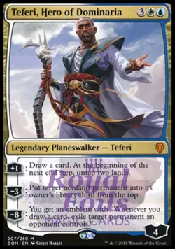 Teferi, Hero of Dominaria 1x FOIL DOM MTG Dominaria Mythic MINT white blue - Image 1