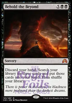 Behold the Beyond 1x FOIL SOI MTG Shadows Over Innistrad Mythic MINT black - Image 1
